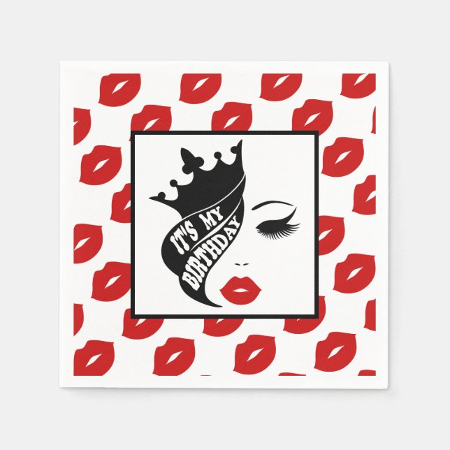 Serviette En Papier Collection de célébrations couronnées (Devant)