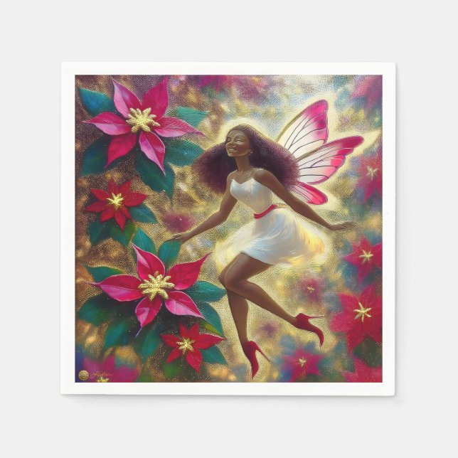 Serviette En Papier Collection de fées de Noël - Auburn (Devant)