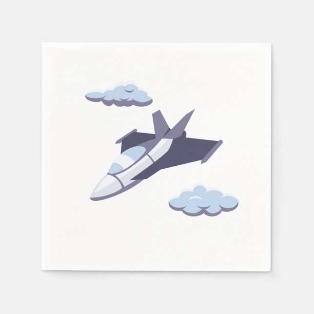 Serviette En Papier Collection de la fête des avions ! (Devant)
