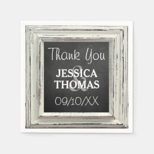 Serviette En Papier Collection de Mariage de cadre et de tableau de bo