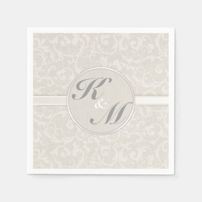 Serviette En Papier Collection de Mariages naturels SmartElegance (Devant)