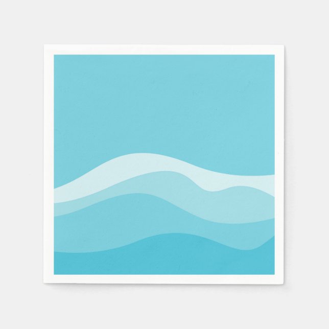Serviette En Papier Collection de Mariages Ocean Wave (Devant)