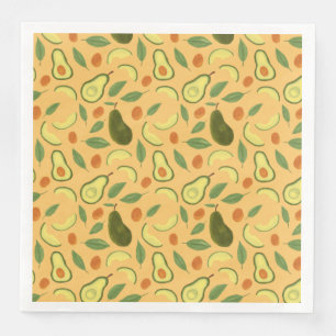 Serviette En Papier Collection de Motifs de paniers de fruits - Avocad
