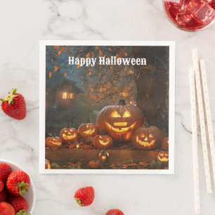 Serviette En Papier Collection famille Halloween citrouille