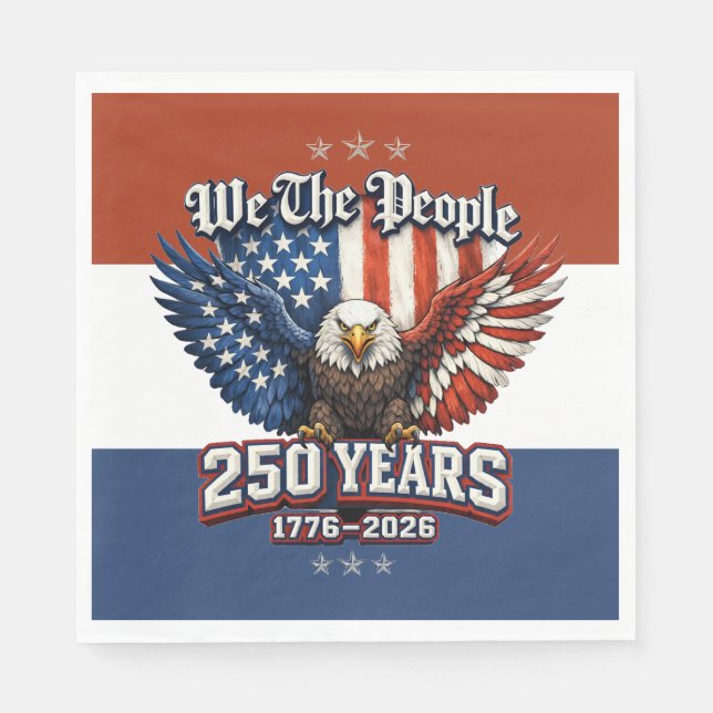 Serviette En Papier Collection Fête America 250  (Devant)