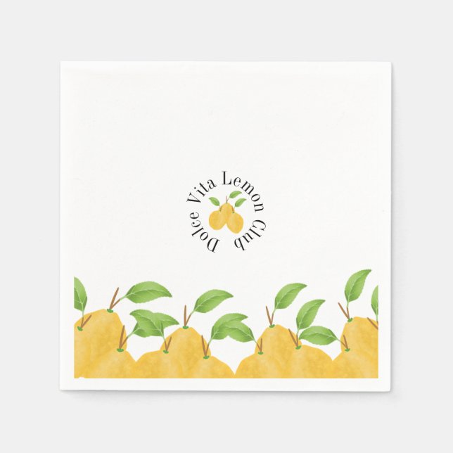 Serviette En Papier Collection Lemon Bloom (Devant)