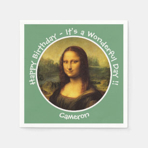 Serviette En Papier Collection Leonardo da Vinci Mona Lisa