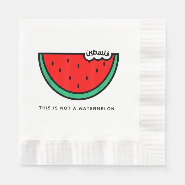 Serviette En Papier Collection Palestine 'This is not a Watermelon' (Devant)