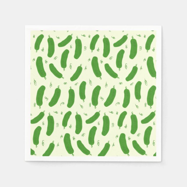 Serviette En Papier Collection Pickle & Fresh à motifs (Devant)