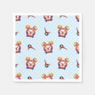 Serviette En Papier Collection Smart Clock - Bleu