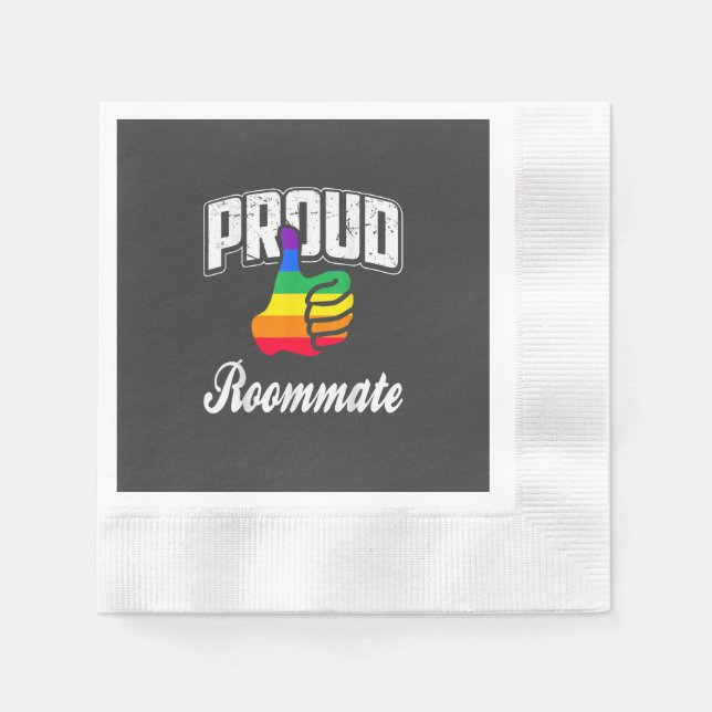 Serviette En Papier  Colocataire Gay Pride (Devant)