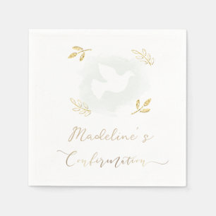 Serviette En Papier colombe blanche Confirmation