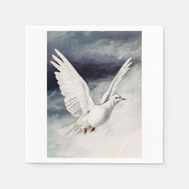 Serviette En Papier Colombe du Saint-Esprit Confirmation religieuse et (Devant)