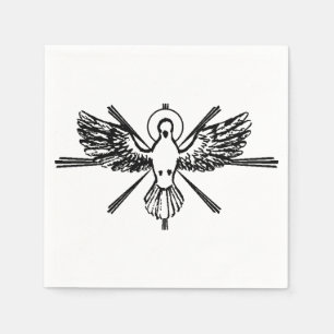 Serviette En Papier Colombe du Saint-Esprit Confirmation Religieuse et
