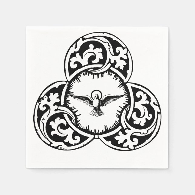 Serviette En Papier Colombe du Saint-Esprit symbole chrétien (Devant)