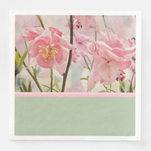 Serviette En Papier Colonne jolie rose - Papier Napkin