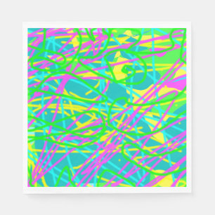 Serviette En Papier Color My Dreams Scribble Motif Expressive Artsy