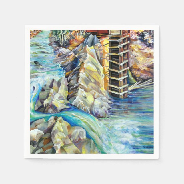 Serviette En Papier Colorado Rocky Mountains River Crystal Mill (Devant)