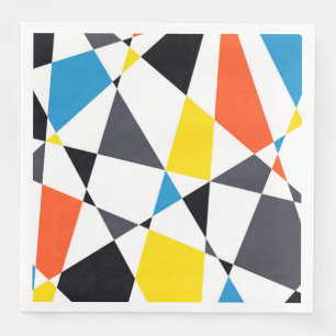 Serviette En Papier Coloré, cool, tendance, formes géométriques modern