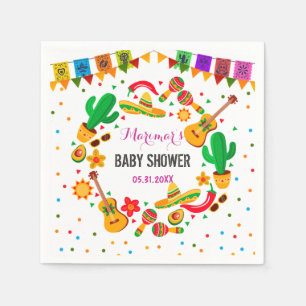Serviette En Papier Coloré Fiesta Culture mexicaine Baby shower Cactus