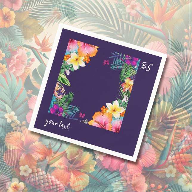 Serviette En Papier Coloré hawaïen tropical Mariage (Créateur téléchargé)