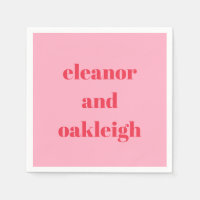 Coloré Rouge rose moderne Simple Mariage personnal