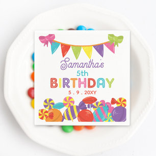 Serviette En Papier Coloré Sweet Fun Candy thème Anniversaire Fête