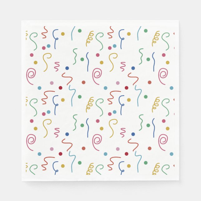Serviette En Papier Colored Party Confetti Pattern (Devant)