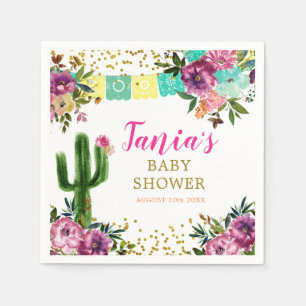 Serviette en papier colorée sur le thème du taco m