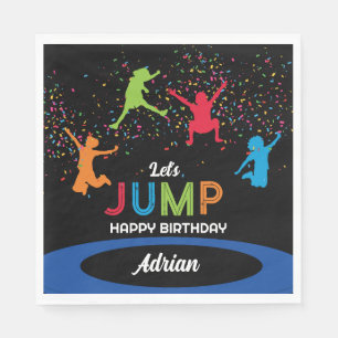 Serviette En Papier Colorée Trampoline Park Jump Anniversaire de enfan
