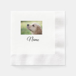 Serviette En Papier Colorful animal add name photo custom throw