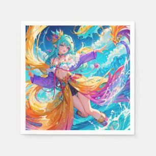 Serviette En Papier Colorful/anime/dessin animé