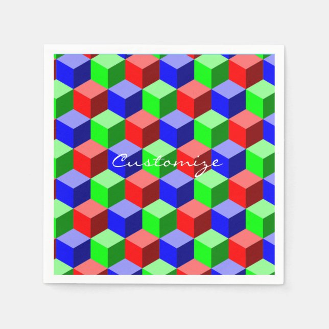Serviette En Papier Colorful Building Block Thunder_Cove (Devant)