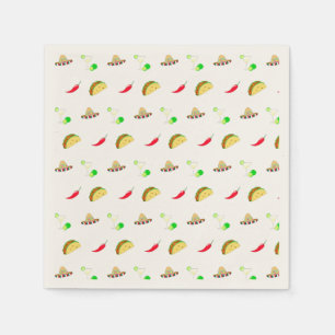 Serviette En Papier Colorful Festive Cinco de Mayo 2025 Dancing Cactus