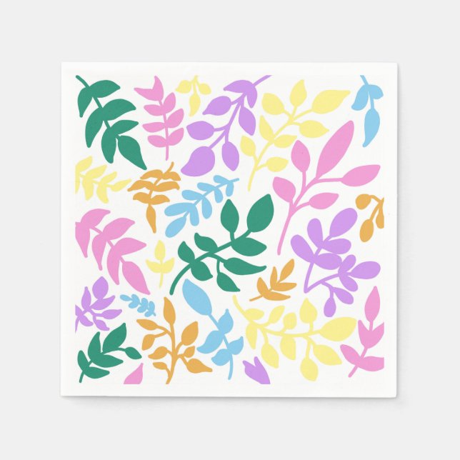 Serviette En Papier Colorful foliage (Devant)