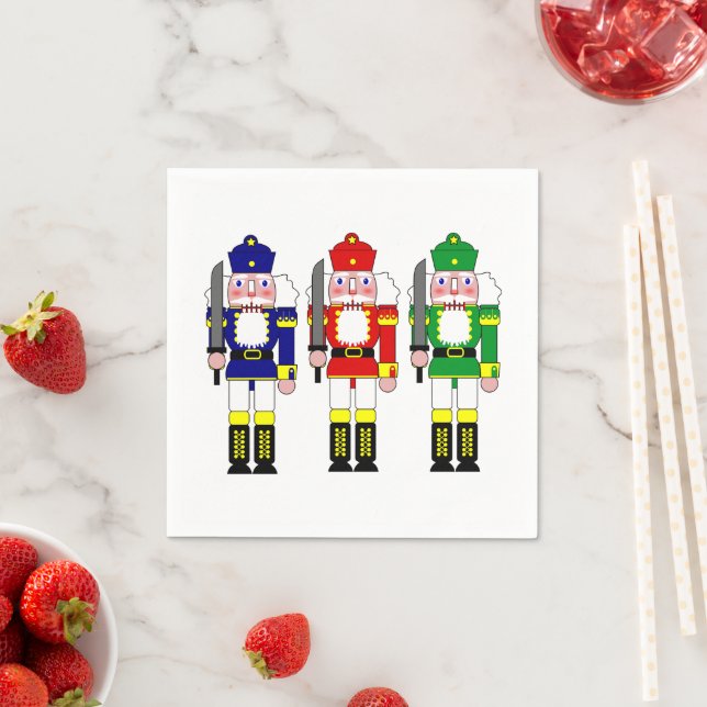 Serviette En Papier Colorful Nutcracker Soldiers Christmas (En situation)