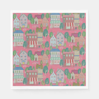Serviette En Papier Colorful Party Paper Napkin — Strawberry Sherbet