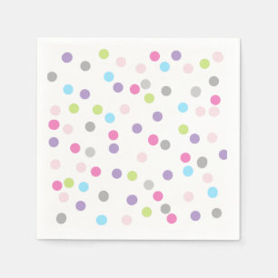 Serviette En Papier Coloris Pale Pastel Stylé Papier Cercle Dot