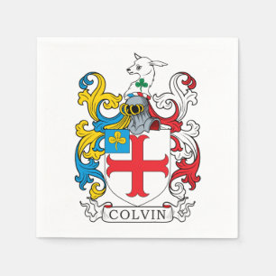 Serviette En Papier Colvin Family Crest
