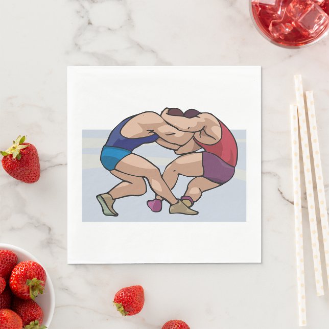 Serviette En Papier Combat de catch (Créateur téléchargé)