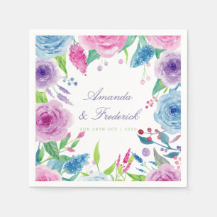 Serviette En Papier Combinaison de couleurs ultra violet aquarelle mar