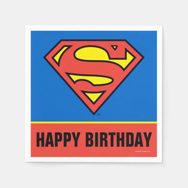 Serviette En Papier Comics DC | Superman | Logo classique (Devant)