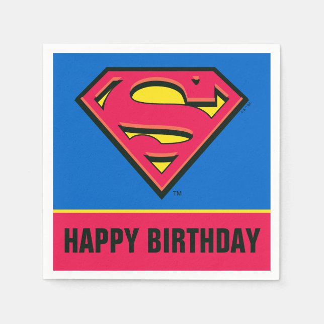 Serviette En Papier Comics DC | Superman | Logo classique (Devant)