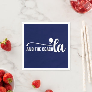Serviette En Papier Comma la & Coach   Kamala Harris Coach Blue
