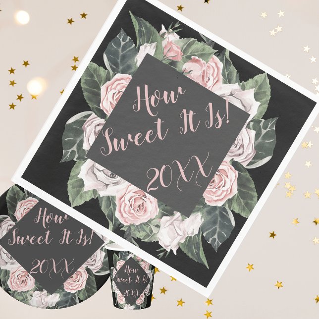 Serviette En Papier Comme c'est doux Roses Roses Rose Graduation (Créateur téléchargé)