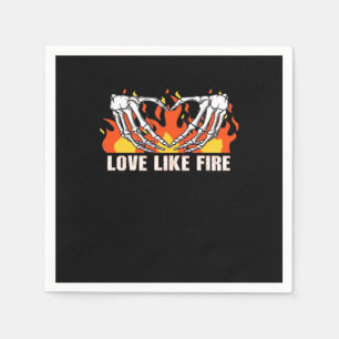 Serviette En Papier Comme Classique - Skeleton Hands Heart