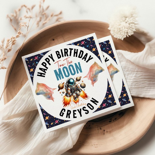 Serviette En Papier commencer à remorquer la lune 2e Anniversaire Espa (Créateur téléchargé)