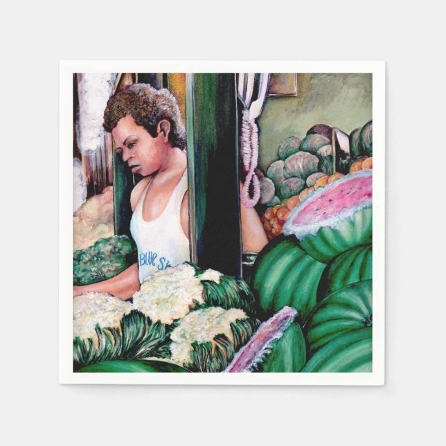 Serviette En Papier Comment Apprécies-Tu Ces Melons ? (Devant)