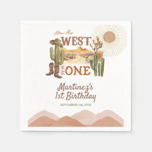 Serviette En Papier Comment L'Occident Était Un Cowboy De Fête D'Anniv