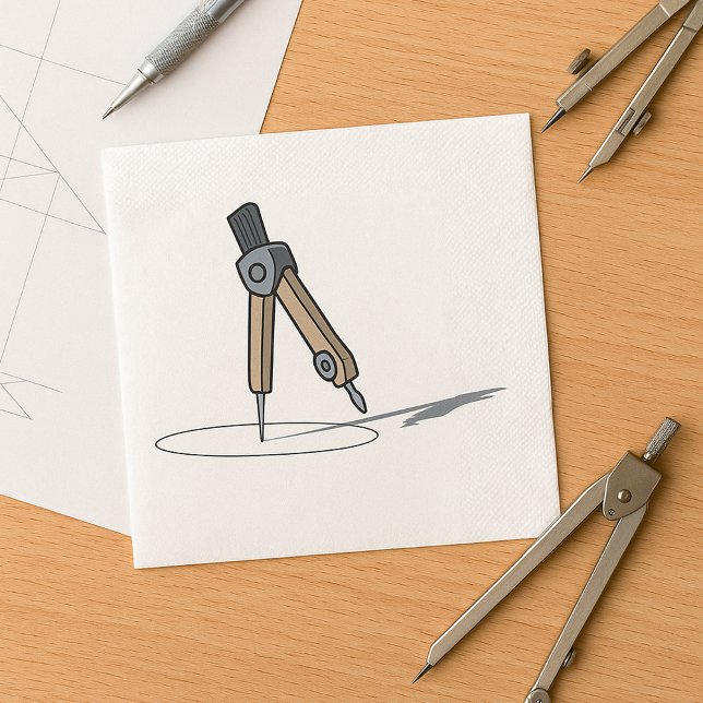 Serviette En Papier Compas de dessin outil de géométrie (Créateur téléchargé)